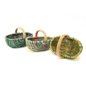 Kosár rattanból, sokszínű, nagy