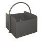 Fa és pellettartó kosár, fogantyús,4 oldalas, antracit
