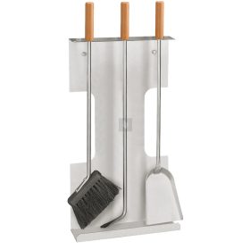 Fali kandallótisztító készlet, matt acél, 3 részes