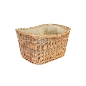 Fonott kosár, juta béléssel, fogantyú nélküli