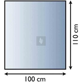 Kandalló alátét üveglap 100x110 cm téglalap alakú 6mm