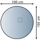 Kandalló alátét üveglap D=100 cm kör alakú 6mm