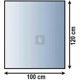 Kandalló alátét üveglap 100x120 cm téglalap alakú 8mm