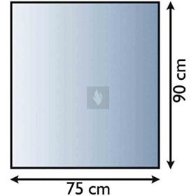 Kandalló alátét üveglap 90x75 cm téglalap alakú 8mm