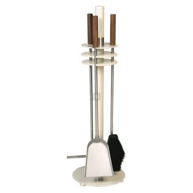 Kandallótisztító,korongos, elefántcsont, 3 részes