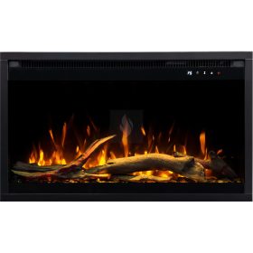  Afena 3D 60x60 Fekete Beépíthető elektromos kandalló