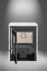 Romotop ALEDO G dekorüveg ajtós kerámia Kandallókályha - Acél