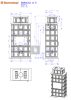Romotop BARACCA 11 H kályhacsempe burkolatú kandallókályha - bővíthető hőtárolóval - Ébenfa