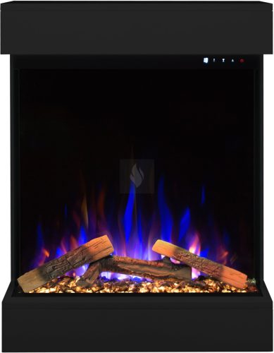 DAMA fekete Falra szerelhető elektromos kandalló