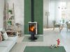 Romotop EVORA T 10 kerámia Kandallókályha - Skarlátvörös