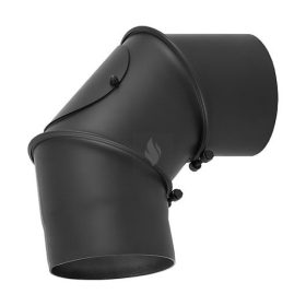   Ø160 mm, 0-90° állítható füstcső könyök, tisztító nyílással, 2mm falvastagsággal