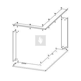 RAM12 takarókeret Romotop HEAT H R/L 3LF kandallóbetéthez