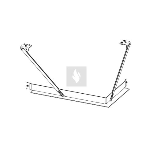 RAM15 terhelhető beépítést elősegítő felső fémkeret Romotop HEAT H R/L 3LF kandallóbetéthez