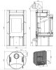 Haas+Sohn Uppsala III-easy antracit fehér kerámia ajtóval Légfűtéses kandallókályha