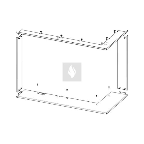 RAM12 takarókeret Romotop Impression I R/L 2LH kandallóbetéthez