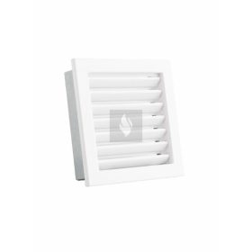 RÖGZÍTETT ZSALUS SZELLŐZŐRÁCS FEHÉR 220X220 mm