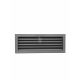RÖGZÍTETT ZSALUS SZELLŐZŐRÁCS FEKETE 450X170 mm