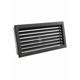 RÖGZÍTETT ZSALUS SZELLŐZŐRÁCS FEKETE 450X220 mm