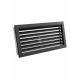 RÖGZÍTETT ZSALUS SZELLŐZŐRÁCS FEKETE 450X220 mm