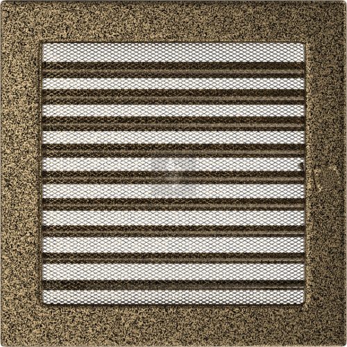 Egyszerű Szellőzőrács Fekete-Arany 22X22cm Zsalus