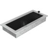 Egyszerű Szellőzőrács Inox 17X37cm Zsalus