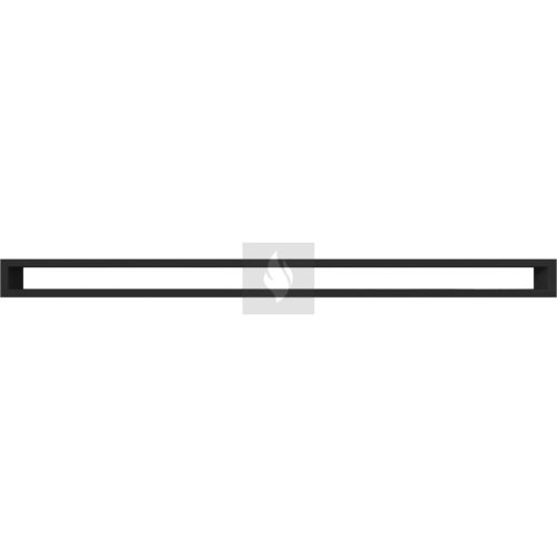 MINIMAL Fekete Kandalló Szellőzőrács 6x100cm hátfal nélkül