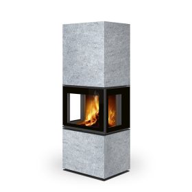   Romotop LERA C GH három oldalas zsírkő Design kandalló - bővíthető hőtárolóval