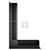 SAVEN Loft sarok szellőzőrács 9×40×60cm fekete balos