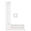 SAVEN Loft sarok szellőzőrács 9×40×60cm fehér balos