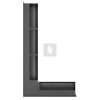 SAVEN Loft sarok szellőzőrács 9,5×45×80cm fekete balos