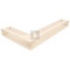 SAVEN Loft sarok szellőzőrács 9,5×80×45cm krém jobbos