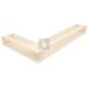 SAVEN Loft sarok szellőzőrács 9,5×80×45cm krém jobbos