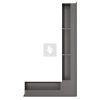 SAVEN Loft sarok szellőzőrács 9,5×80×45cm grafit jobbos