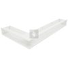SAVEN Loft sarok szellőzőrács 9,5×80×45cm fehér jobbos