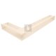 SAVEN Loft sarok szellőzőrács 9,5×95×45cm krém jobbos
