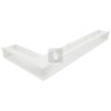 SAVEN Loft sarok szellőzőrács 9,5×95×45cm fehér jobbos