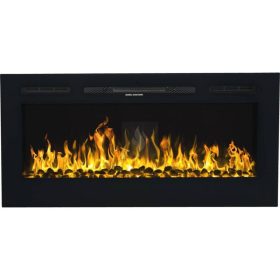   MAJOR 114 fekete Beépíthető elektromos kandalló, falra is szerelehető