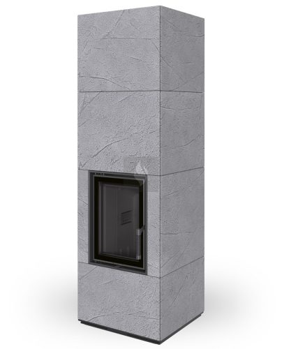 Romotop NORDAC hőtárolós 61 Thermaline világos szürke Design kandalló fekete béléssel