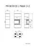 Firetechnic Pantech 60 BCG L Mobil 1+2 Design-Kaminöfen, links, Weiß