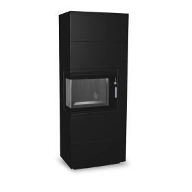   Firetechnic Pantech 60 BCG L Mobil 2+2 Design-Kaminöfen, links, Schwarz