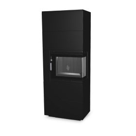   Firetechnic Pantech 60 BCG R Mobil 2+2 Design-Kaminöfen, rechts, Schwarz