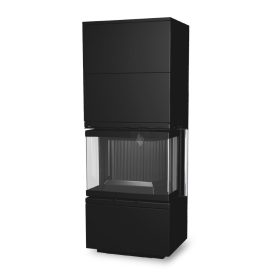   Firetechnic Pantech 60 BU Mobil 1+2 Design-Kaminöfen, Schwarz