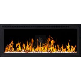 RHONE 110 fekete Beépíthető elektromos kandalló, falra is szerelehető