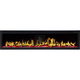 RHONE 180 fekete Beépíthető elektromos kandalló, falra is szerelehető