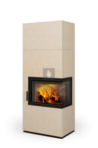 Romotop SOLID R 10 Kerámia Design kandalló - bővíthető hőtárolóval - Fényes fehér