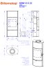 Romotop SONE G H 20 dekorüveg ajtós Zsírkő Kandallókályha - bővíthető hőtárolóval