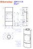 Romotop SONE G H 30 dekorüveg ajtós Lemez Kandallókályha - bővíthető hőtárolóval