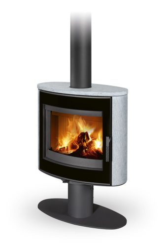 Romotop STROMBOLI G T dekorüveg ajtós zsírkő forgatható Kandallókályha