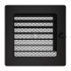 SAVEN klasszikus szellőzőrács 17×17cm fekete, zsalus 
