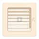 SAVEN klasszikus szellőzőrács 17×17cm krém, zsalus 